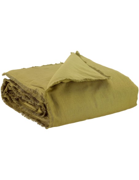 SOFA RUNNER VIVARAISE LALY CEDRE 85x200 50% LINEN 50% COTTON