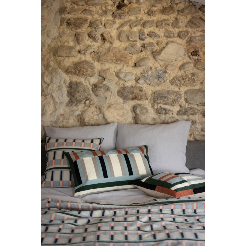ΜΑΞΙΛΑΡΙ VIVARAISE JASON CIEL 45X45 55% ΛΙΝΟ - 45% ΒΑΜΒΑΚΙ