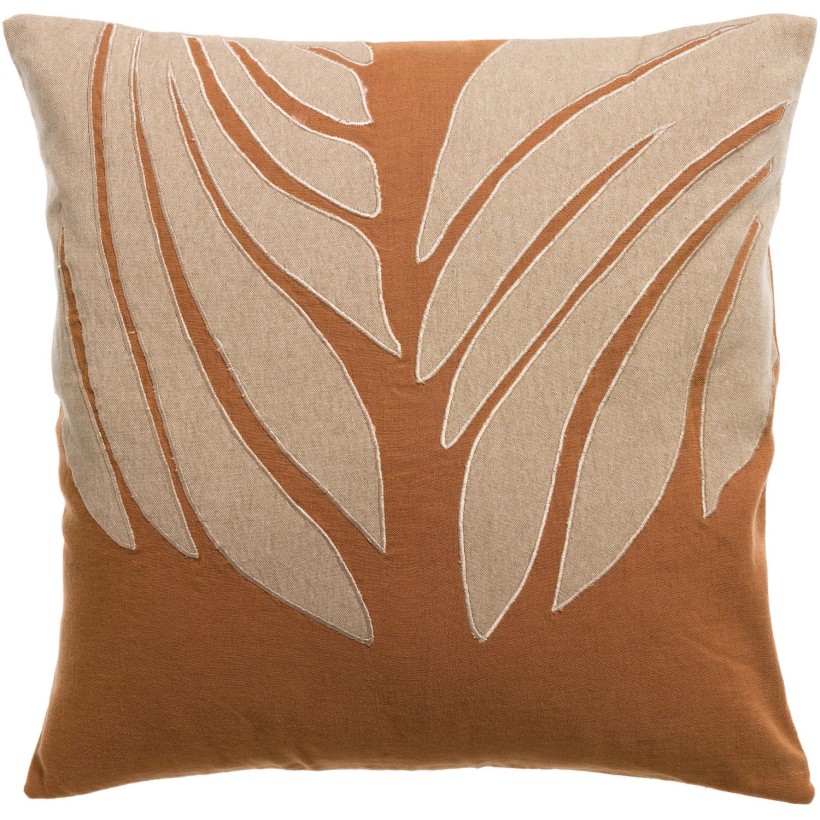 ΜΑΞΙΛΑΡΙ VIVARAISE NILOS MOKA 45X45 50% ΛΙΝΟ - 50% ΒΑΜΒΑΚΙ