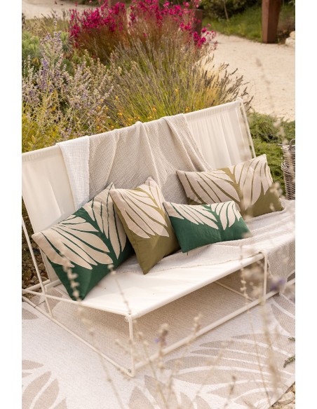 ΜΑΞΙΛΑΡΙ VIVARAISE NILOS MOKA 45X45 50% ΛΙΝΟ - 50% ΒΑΜΒΑΚΙ