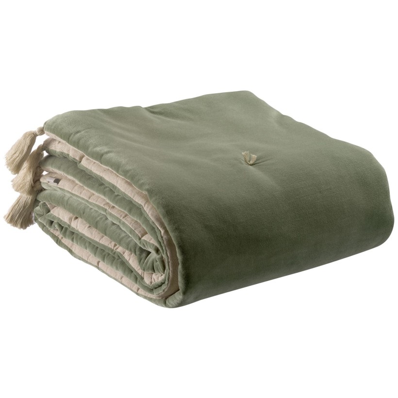 SOFA RUNNER VIVARAISE ELISE VERVEINE 80x180 100% VELVET COTTON