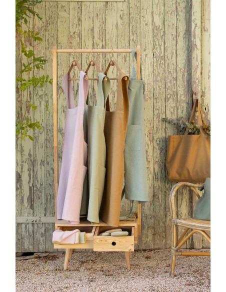 KITCHEN APRON WINKLER HARU AMANDE 78X100 100% RECYCLED COTTON