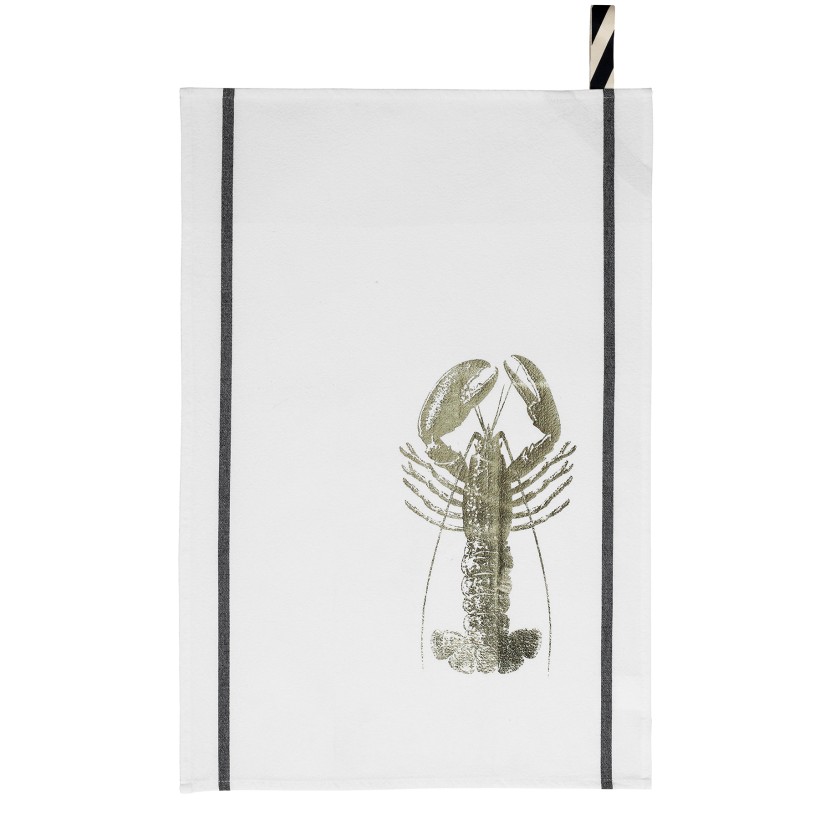 KITCHEN TOWEL LA CERISE HOMARD ORAGE 50X70 100% ORGANIC COTTON