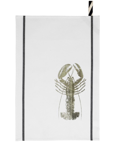KITCHEN TOWEL LA CERISE HOMARD ORAGE 50X70 100% ORGANIC COTTON