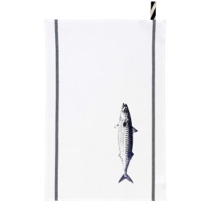 ΠΕΤΣΕΤΑ ΚΟΥΖΙΝΑΣ LA CERISE MAQUEREAU BRIGHT BLUE 50X70 100% ΟΡΓΑΝΙΚΟ ΒΑΜΒΑΚΙ