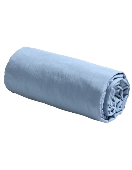 ΣΕΝΤΟΝΙ ΜΕ ΛΑΣΤΙΧΟ LA CERISE CELESTE BLUETIFUL 160x200 100% ΟΡΓΑΝΙΚΟ ΒΑΜΒΑΚΙ PERCALE