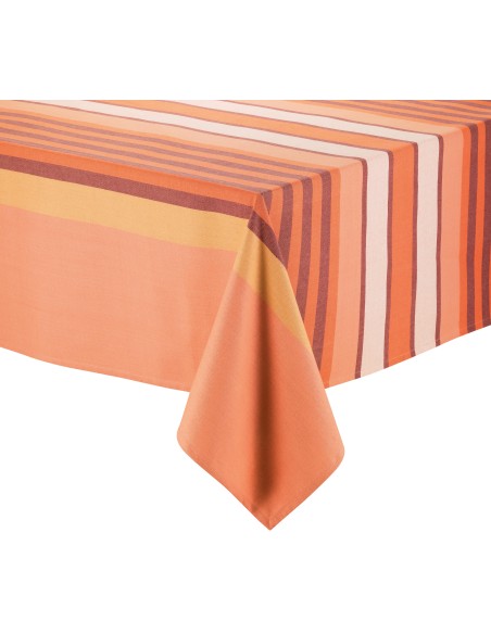 TABLECLOTH WINKLER YUNA TERRACOTTA 170x250 WITH PROTECTIVE COATING 100% RECYCLED COTTON