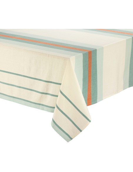 TABLECLOTH WINKLER YUNA VERT EAU 170x170 100% RECYCLED COTTON