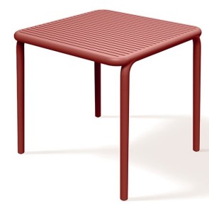 ΤΡΑΠΕΖΙ BRENE ΚΟΚΚΙΝΟ 80x80x75 PP - GLASS FIBERS  ΕΞΩΤΕΡΙΚΟΥ ΧΩΡΟΥ