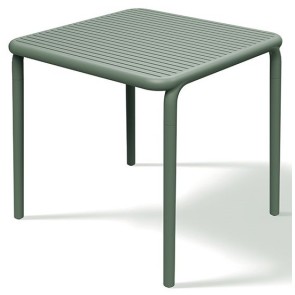 ΤΡΑΠΕΖΙ BRENE ΠΡΑΣΙΝΟ 80x80x75 PP - GLASS FIBERS ΕΞΩΤΕΡΙΚΟΥ ΧΩΡΟΥ