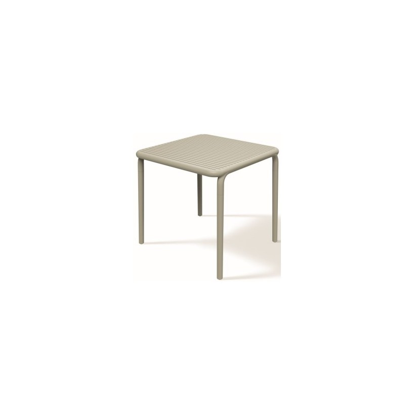 ΤΡΑΠΕΖΙ BRENE ΜΠΕΖ 80x80x75 PP - GLASS FIBERS ΕΞΩΤΕΡΙΚΟΥ ΧΩΡΟΥ