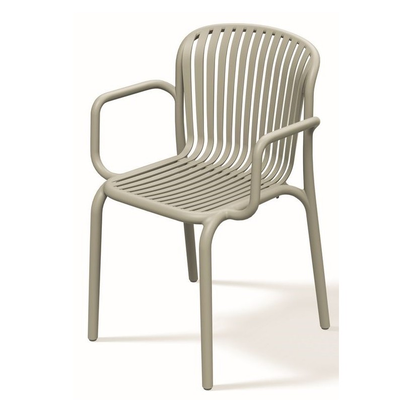 OUTDOOR CHAIR BRENE ΒΕIGE PP - GLASS FIBERS 57x53x82