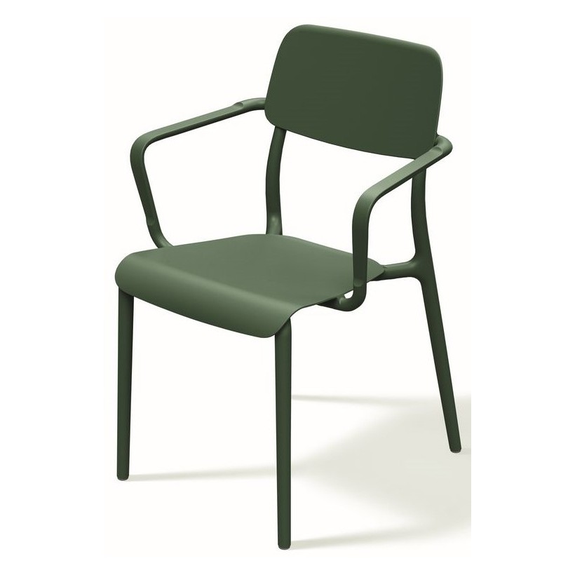 ΚΑΡΕΚΛΑ ΜΕ ΜΠΡΑΤΣΑ RIMO ΠΡΑΣΙΝΗ PP GLASS FIBER 57x55x84 ΕΞΩΤΕΡΙΚΟΥ ΧΩΡΟΥ