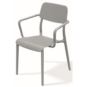 ΚΑΡΕΚΛΑ ΜΕ ΜΠΡΑΤΣΑ RIMO ΓΚΡΙ PP GLASS FIBER 57x55x84 ΕΞΩΤΕΡΙΚΟΥ ΧΩΡΟΥ