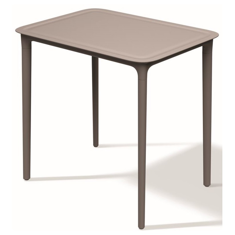 OUTDOOR COFFEE TABLE RIMO TAUPE PP GLASS FIBER 77x57x75
