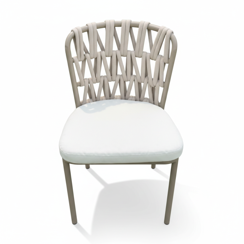 OUTDOOR CHAIR VOUTOUMI 02 59x58x80 ALUMINIUM-ROPE