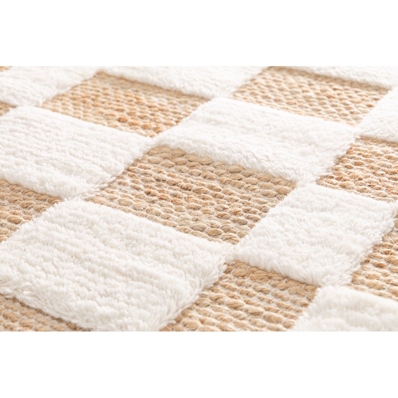 RUG VIVARAISE MILENA NEIGE 160X230 50%JUTE 40%WOLL 10%COTTON