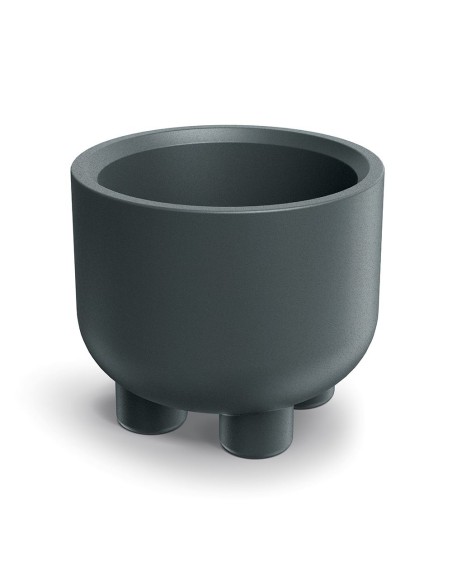 PLASTIC POT ETHICK MOLTA FOOT D60xH50 GRAPHITE