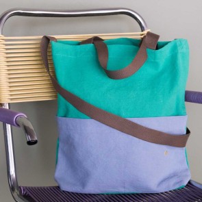 CITY BAG LA CERISE TRICOLO DETOX BLUETIFUL 37X35 100%ORGANIC COTTON 2