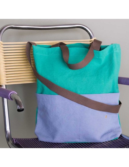 CITY BAG LA CERISE TRICOLO DETOX BLUETIFUL 37X35 100%ORGANIC COTTON