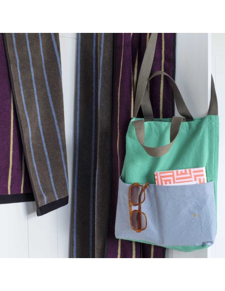 CITY BAG LA CERISE TRICOLO DETOX BLUETIFUL 37X35 100%ORGANIC COTTON