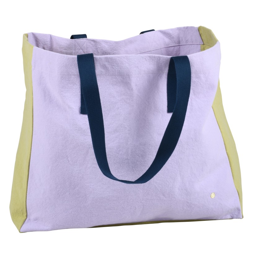 ΤΣΑΝΤΑ ΓΙΑ ΨΩΝΙΑ LA CERISE TRICOLO LILAS ANANAS 38X46 ΑΠΟ ΟΡΓΑΝΙΚΟ ΒΑΜΒΑΚΙ