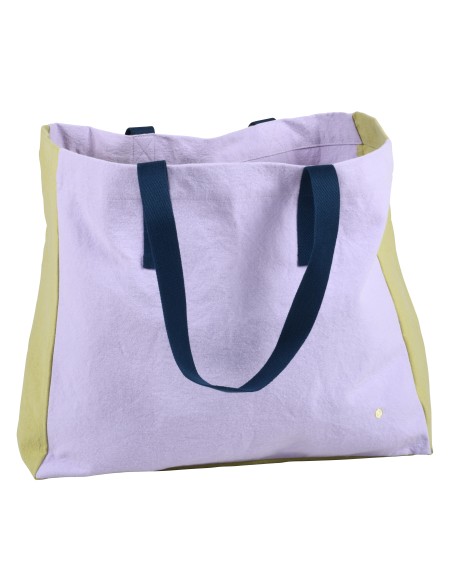 ΤΣΑΝΤΑ ΓΙΑ ΨΩΝΙΑ LA CERISE TRICOLO LILAS ANANAS 38X46 ΑΠΟ ΟΡΓΑΝΙΚΟ ΒΑΜΒΑΚΙ