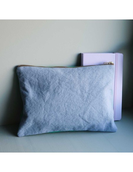 POUCH LA CERISE TRICOLO DETOX BLUETIFUL 28X19 ORGANIC COTTON