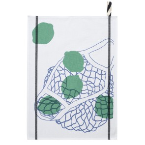 KITCHEN TOWEL LA CERISE FILET CITRON VERT 50X70 100% ORGANIC COTTON