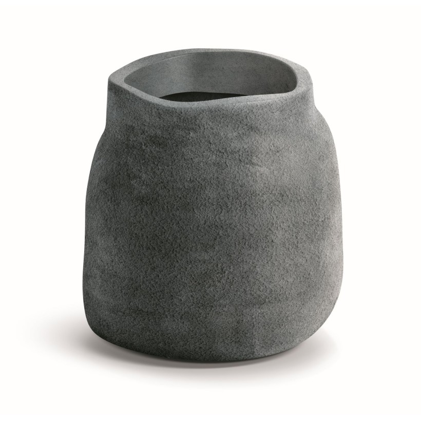 PLASTIC POT ERTHICK BOGE CONCRETE GRAY D48 x H47