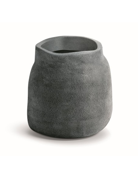 PLASTIC POT ERTHICK BOGE CONCRETE GRAY D48 x H47