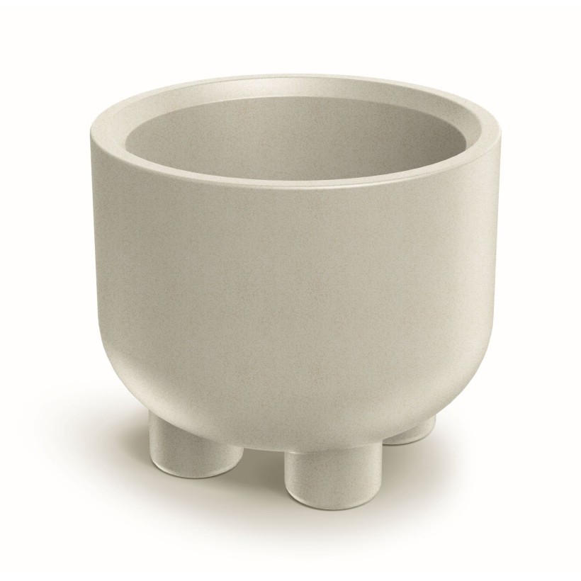 PLASTIC POT ETHICK MOLTA FOOT D48 x H42 SAND