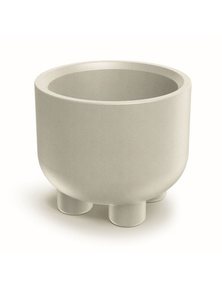 PLASTIC POT ETHICK MOLTA FOOT D48 x H42 SAND