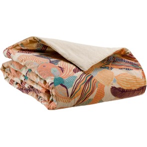 SOFA RUNNER VIVARAISE DORI PAPAYE 85x200 55%LINEN 45%COTTON