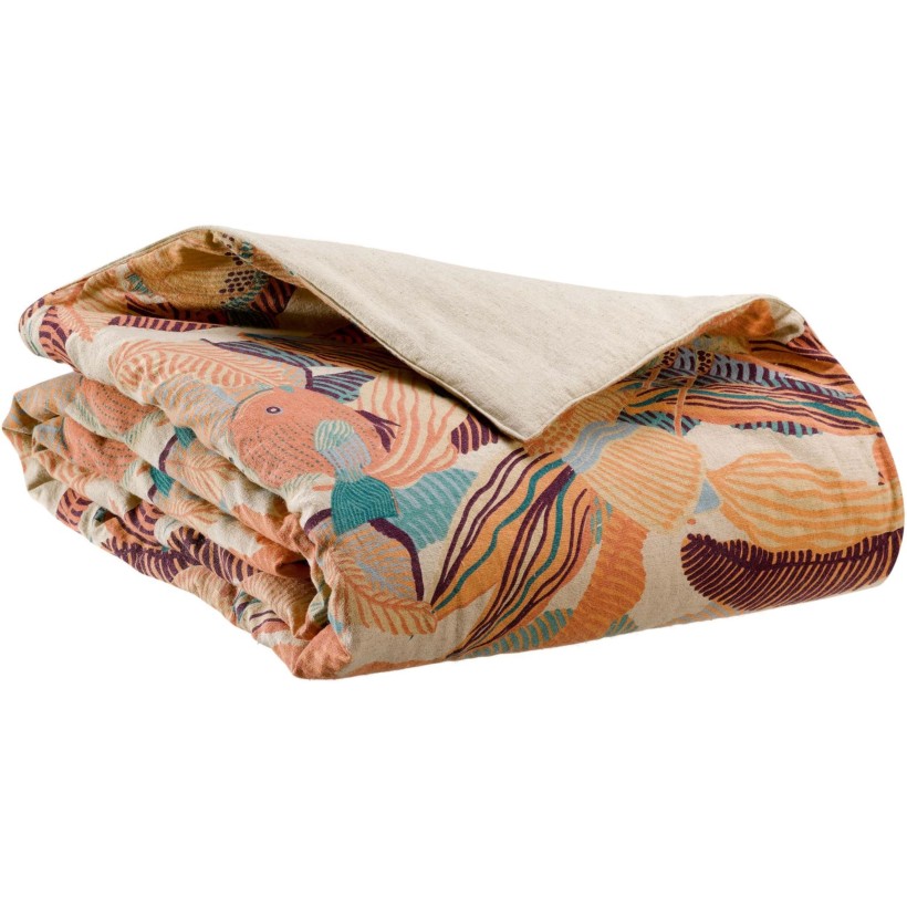 SOFA RUNNER VIVARAISE DORI PAPAYE 85x200 55%LINEN 45%COTTON