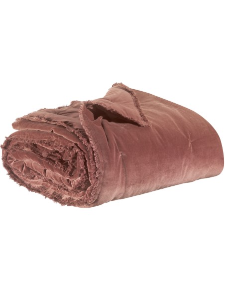 BED QUILT VIVARAISE FARA CAFE 260X260 EXTRA LARGE 100%VELVET COTTON