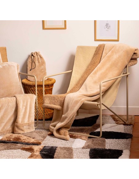 SOFA BLANKET VIVARAISE MICHKA MUSCADE 130X160 100%POLYESTER