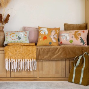 ΑΝΩΣΤΡΩΜΑ ΚΑΝΑΠΕ VIVARAISE FARA CANNELLE 85×200 100% ΒΑΜΒΑΚΕΡΟ ΒΕΛΟΥΔΟ 2