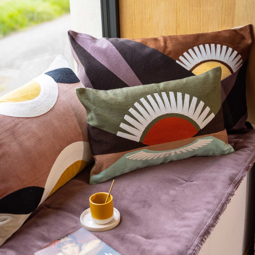 SOFA RUNNER VIVARAISE FARA CAFE 85×200 100% VELVET COTTON