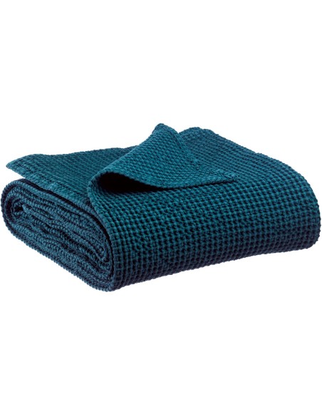 THROW VIVARAISE MAIA INDIGO 140x200 100% RECYCLED COTTON