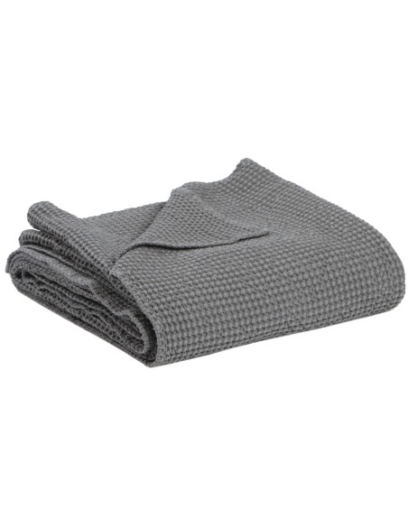 THROW VIVARAISE MAIA TOURTERELLE 140x200 100% RECYCLED COTTON