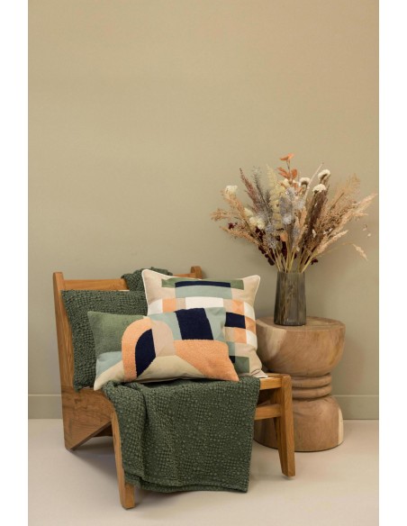 THROW VIVARAISE TANA OLIVE 140X200 100% COTTON