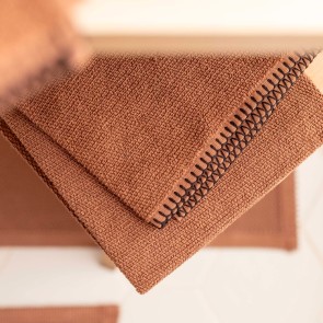 FACE TOWEL VIVARAISE BORA CACAO 50x100 100% COTTON 2