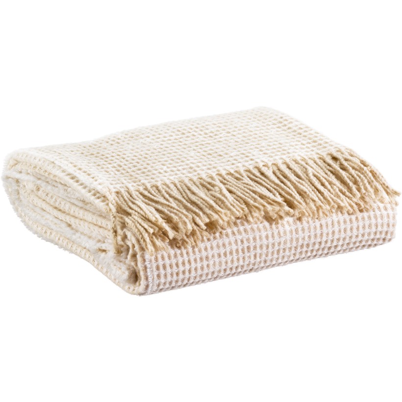 THROW VIVARAISE VITTORIA NEIGE 130X180 20%WOOL 50%ACRYLIC 30%POLYESTER