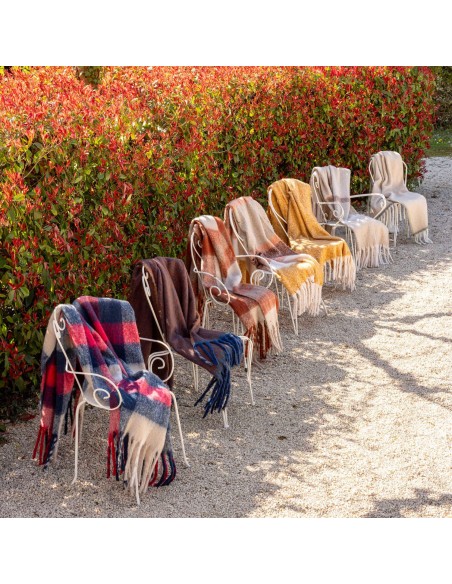 THROW VIVARAISE ISABEL BICOLORE CACAO 130X160 100% RECYCLED POLYESTER