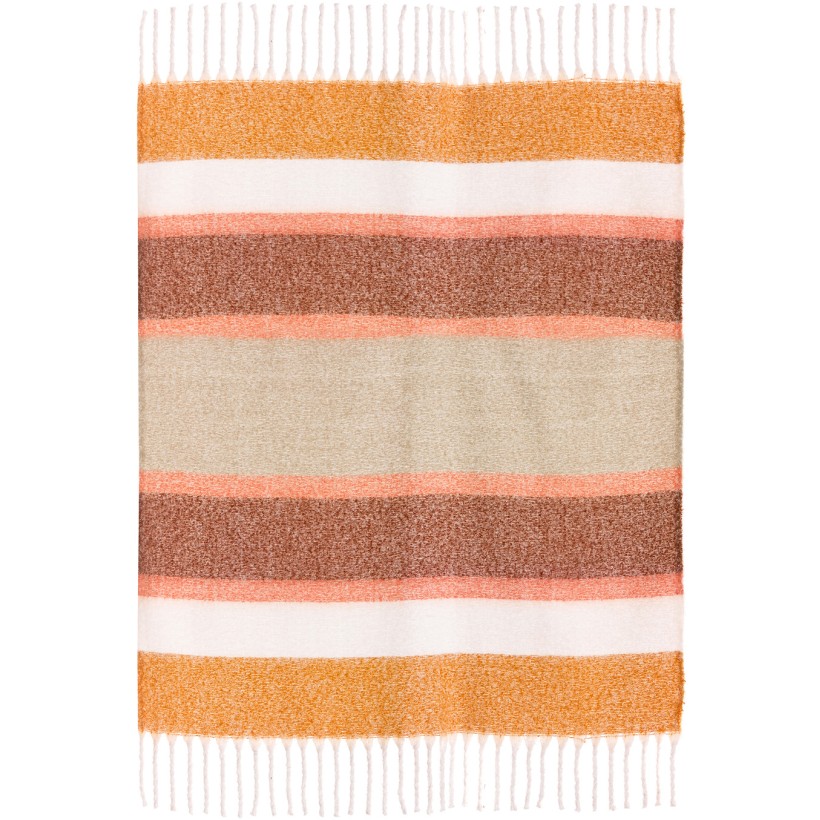 THROW VIVARAISE ISABEL RAYE CUIVRE 130X160 100% RECYCLED POLYESTER