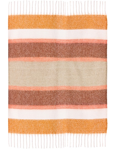 THROW VIVARAISE ISABEL RAYE CUIVRE 130X160 100% RECYCLED POLYESTER