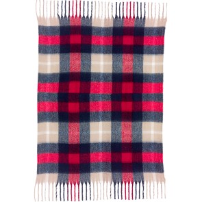 THROW VIVARAISE ISABEL TARTAN MARINE 130X160 100% RECYCLED POLYESTER 2