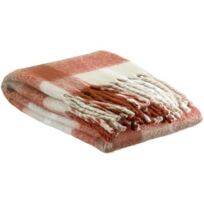 THROW VIVARAISE ISABEL TARTAN CARAMEL 130X160 100% RECYCLED POLYESTER
