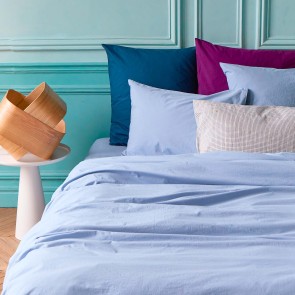 ΣΕΝΤΟΝΙ LA CERISE CELESTE BLUETIFUL 260x310 100% ΟΡΓΑΝΙΚΟ ΒΑΜΒΑΚΙ PERCALE 2